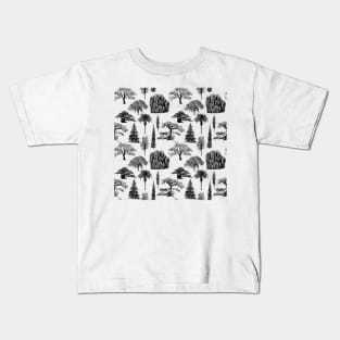 Trees in Black and White Kids T-Shirt